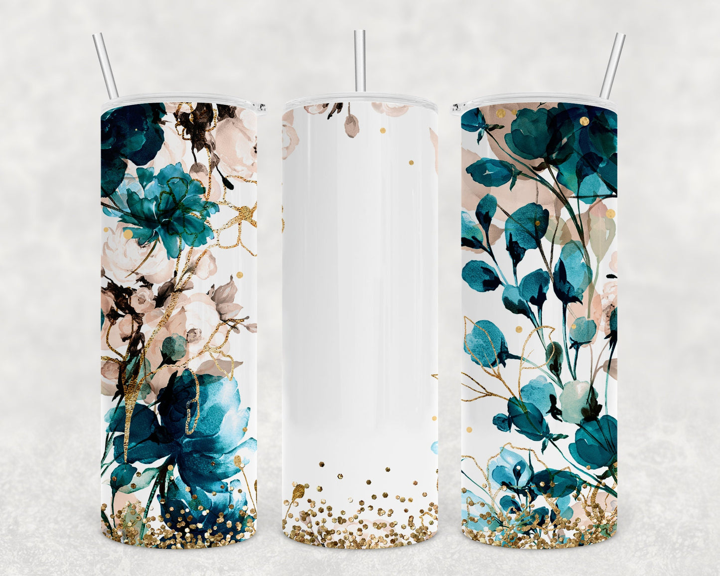 Personalized Floral Tumbler