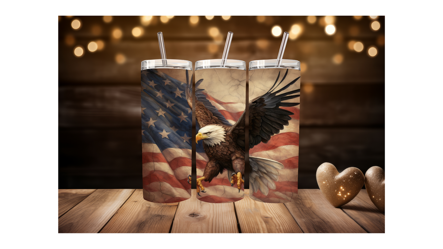 Eagle with Flag Tumbler