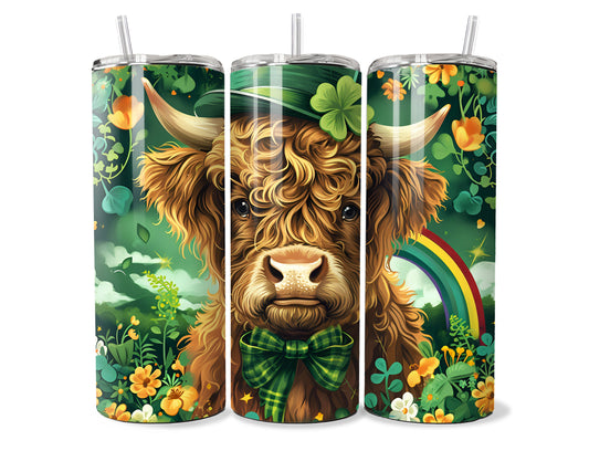 Highland Cow St. Patricks Tumbler